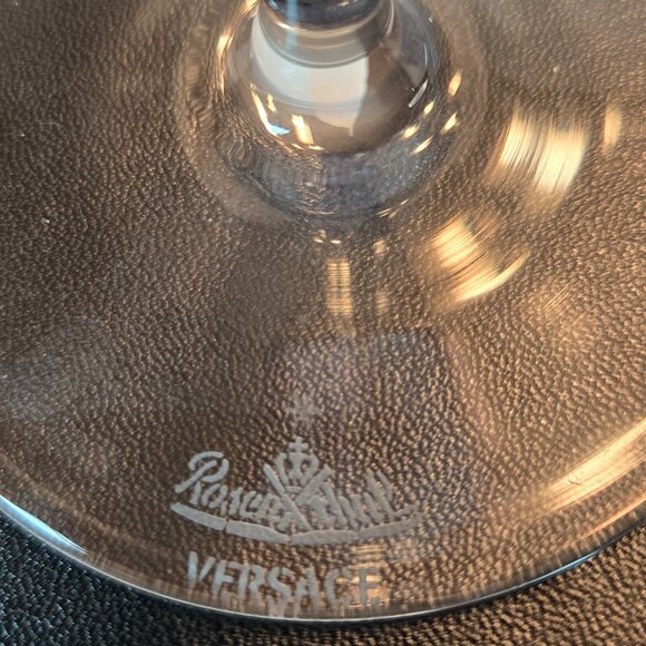 VERSACE Rosenthal Versace Medusa Lumière Grappa Glass - 4 Frosted Medusa /Purple - Picture 12 of 12